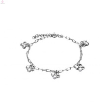 Copper plating platinum ladies ankle bracelet, silver charm anklets design jewelry